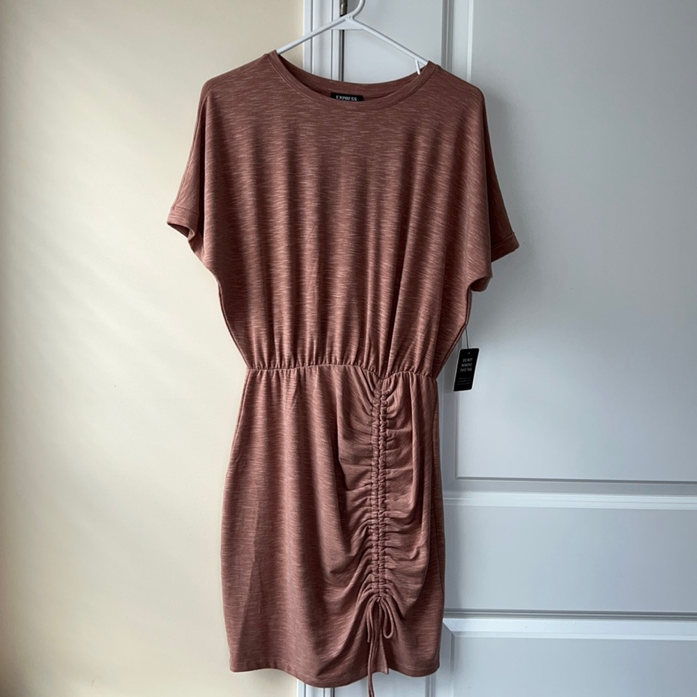 Express heather knit pink dress